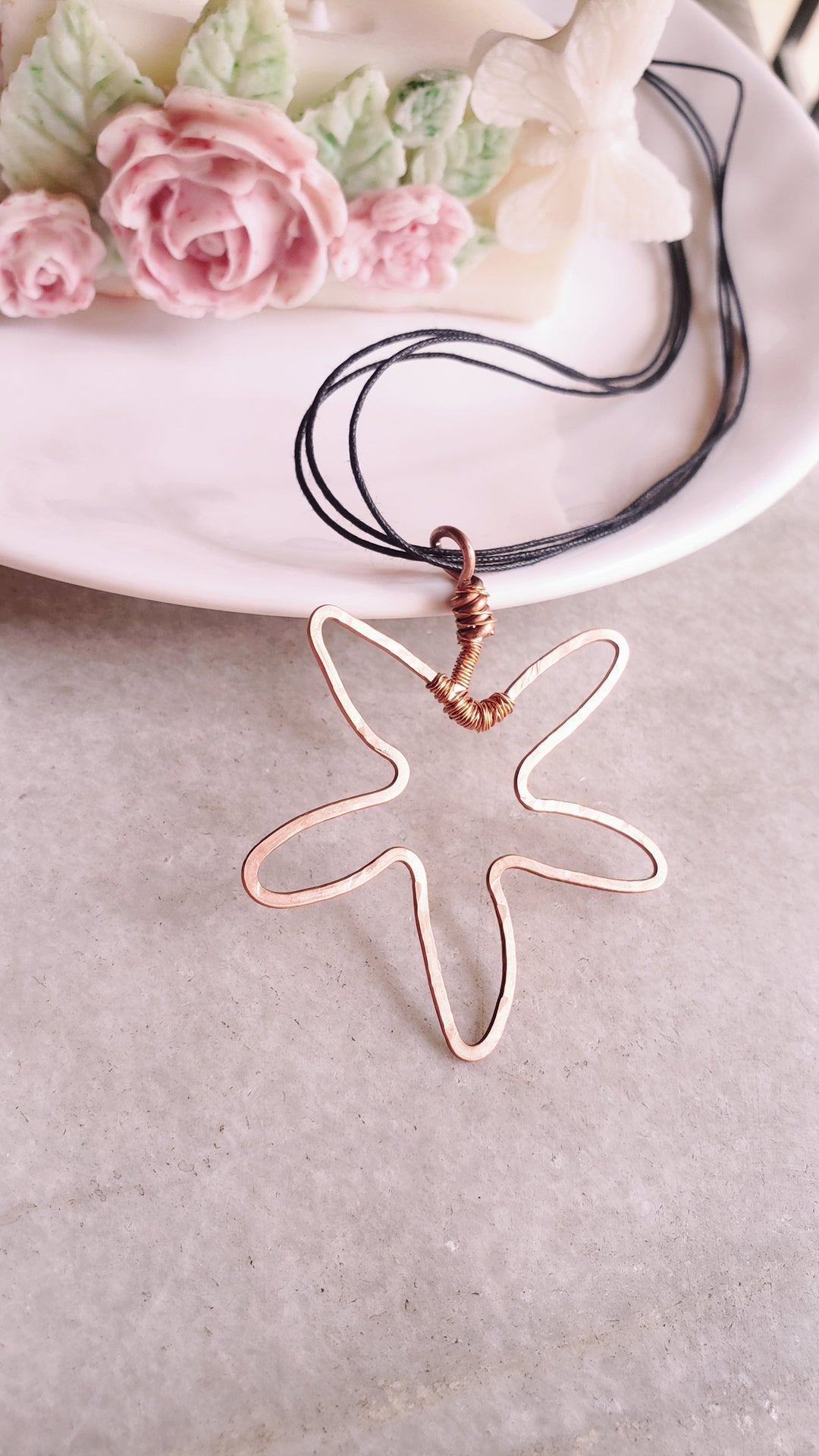 Handmade Choker Pendant with Copper and Stone