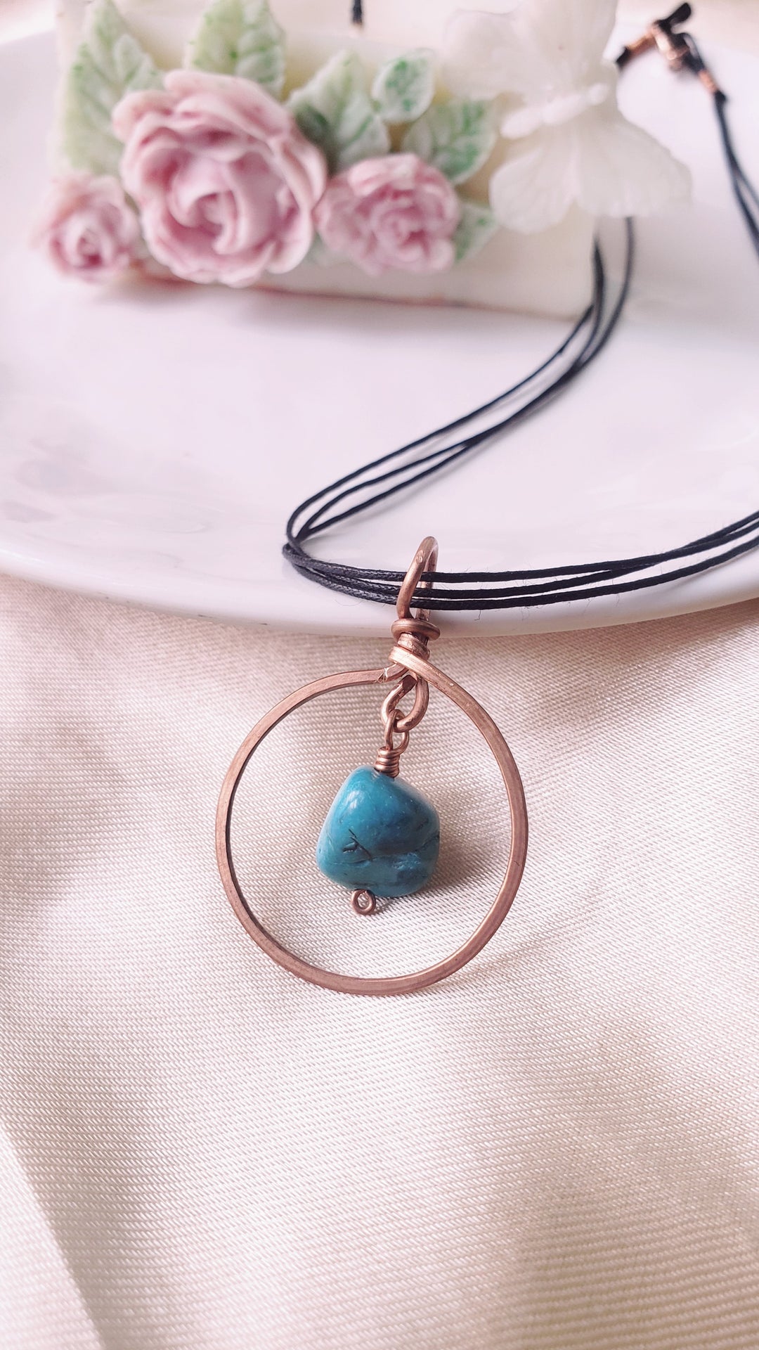 Handmade Choker Pendants with Copper and Stone