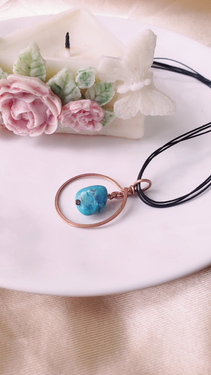 Handmade Choker Pendants with Copper and Stone