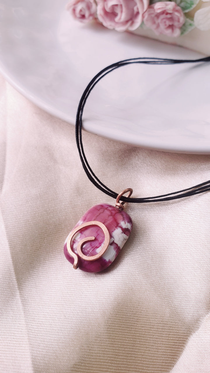 Handmade Choker Pendants with Copper and Stone