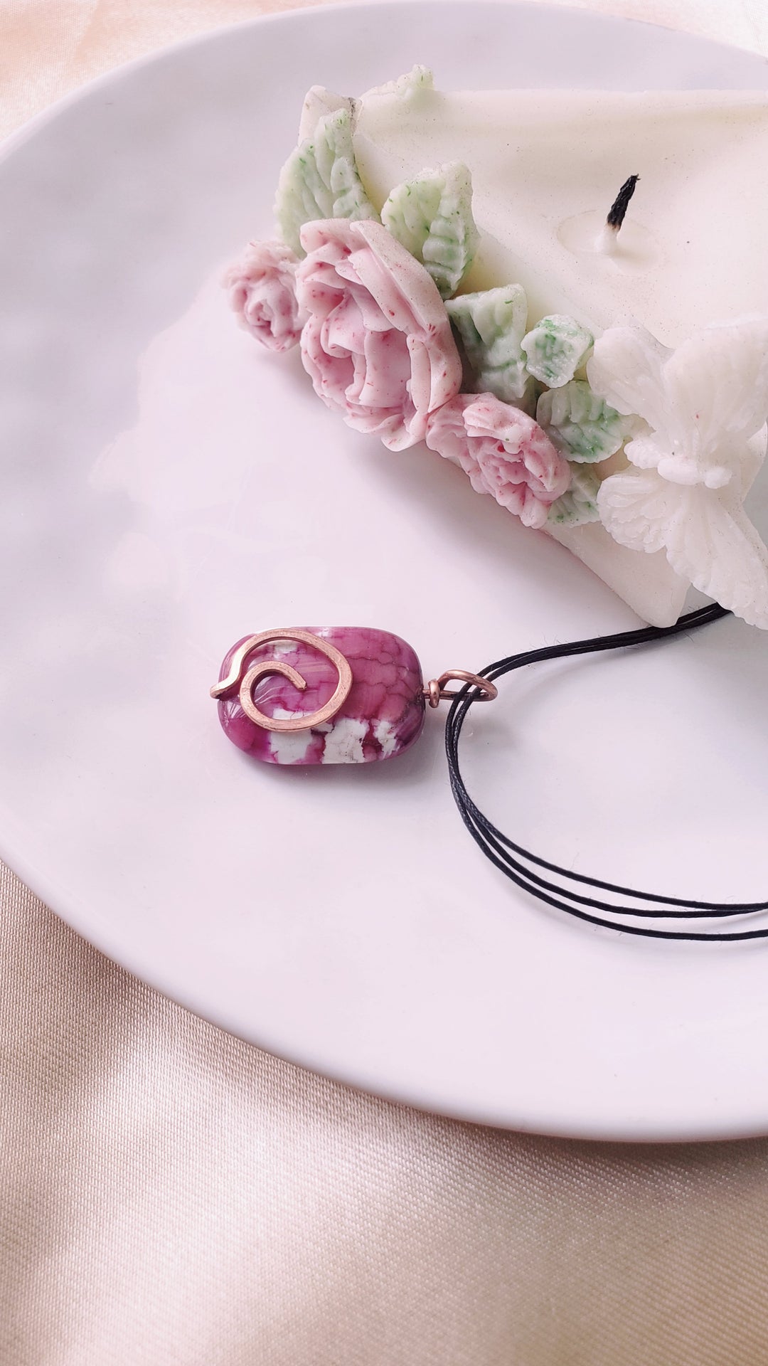 Handmade Choker Pendants with Copper and Stone
